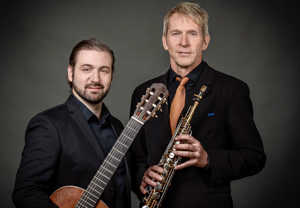 Två musiker. fotografi.