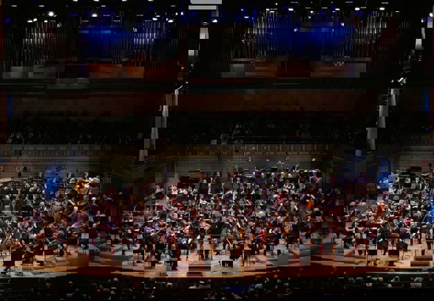 Man conducting. Photo