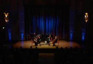 Grupp med musiker. Fotografi.v